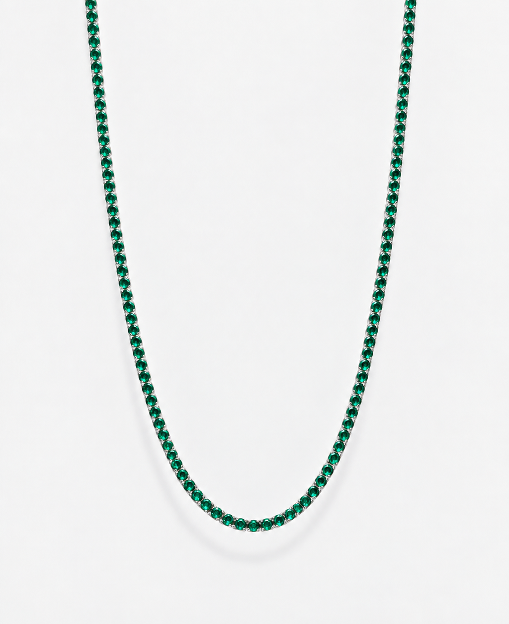 Emerald Green Tennis Necklace